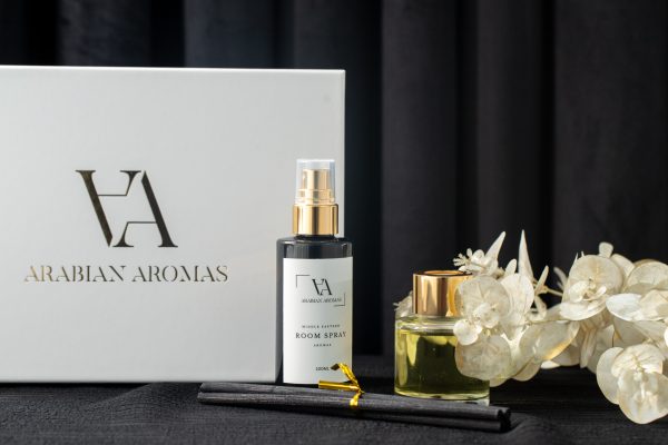 Arabian Aromas luxury fragrance product photography